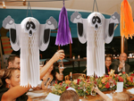 Colgante de papel fantasma halloween fantasma 3d decoración de papel doblado