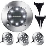 Disco solar luces de jardín twilight sensor 4pcs