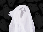 Halloween decoración colgante fantasma blanco grito esqueleto fantasma 65cm