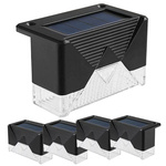 Luces solares 4 pcs led jardín para escaleras terraza valla sensor crepuscular