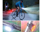 Luz delantera trasera led para manillar de bicicleta fuerte usb brillante