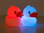 Luz nocturna infantil led pato rgb touch usb