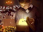 Luz nocturna led para niños rgb cat touch silicone