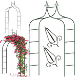 Pérgola de jardín soporte de flores para plantas trepadoras arco para rosas metal decorativo