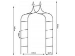 Pérgola de jardín soporte de flores para plantas trepadoras arco para rosas metal decorativo