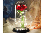 Rosa eterna en cristal rojo led regalo luminoso para una ocasión para mujer