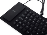 Teclado de silicona negro usb silencioso