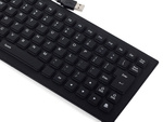 Teclado de silicona negro usb silencioso