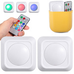 Wireless rgb led night light remote control 2 pieces