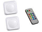 Wireless rgb led night light remote control 2 pieces